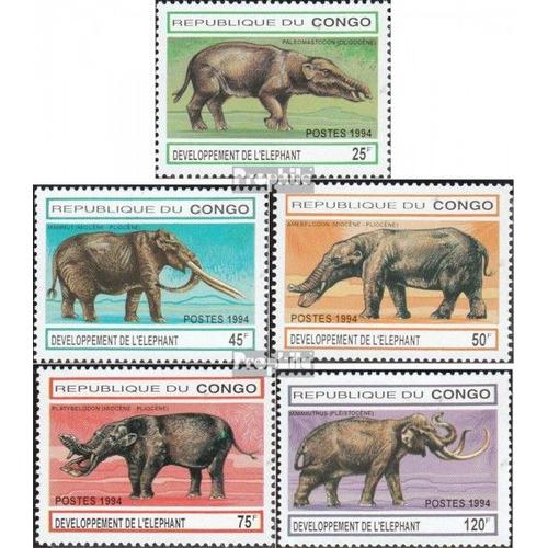 Congo (Brazzaville) 1412-1416 Neuf Avec Gomme Originale 1994 Histoire Éléphant