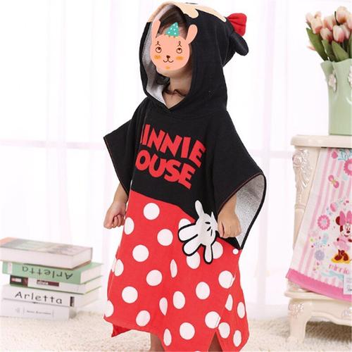 Disney Enfant A Capuche Serviette De Bain Coton Cape Bebe Peignoir Dessin Anime Plage Piscine Natation Douche Absorbant Coton Poncho Serviette Rakuten