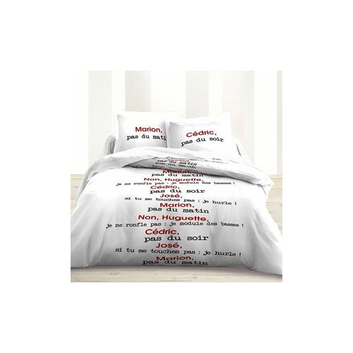 Parure De Couette 100% Coton Today 220x240 3pcs Scene De Menage Script