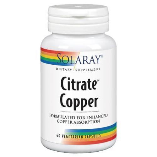 Solaray Cobre Citrato 2 Mg 60 Vcaps 