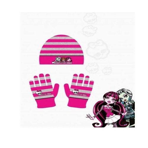 Monster High Bonnet + Gants - Taille Unique Enfant - Neuf