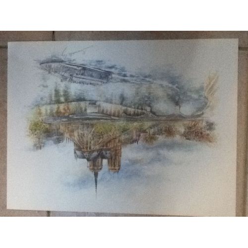 L'ile De La Cité Et Notre Dame - Aquarelle (Repro) De Bernadette Lo Dim 40 X 30 Cm