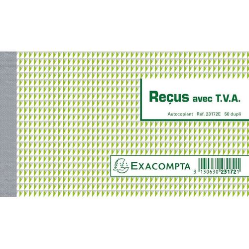 Manifold Recus Avec Tva 10,5x18 Cm 50 Duplicatas