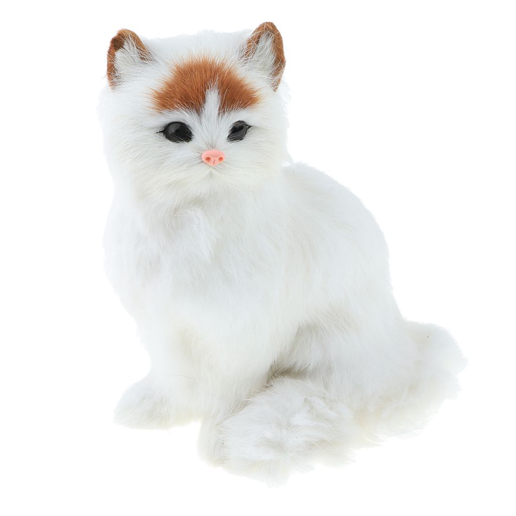 Jouet Peluche Chat Pour Bebe Fille Et Garcon 3 Ans Et Plus Chat Blanc Rakuten