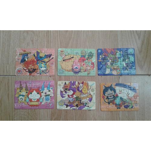 Lot De 6 Puzzles De 20 Pièces Yo-Kai Watch