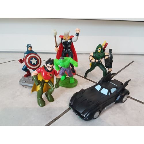 Lot 6 Figurines Super Héros Marvel