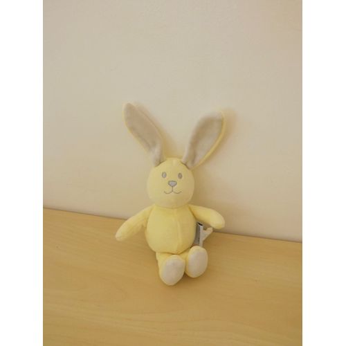 Doudou Lapin Jaune Violet Pommette