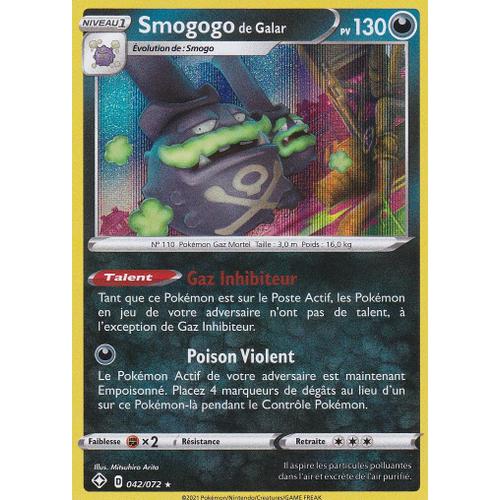 Carte Pokemon - Smogogo De Galar - Holo-Rare - 042/072 - Épée Et Bouclier 4,5 - Destinées Radieuses