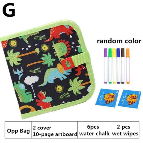 Livre A Colorier Craie Douce Portable Pour Bebe Bricolage Dessin Planche A Dessin Livre A Colorier Avec Craie D Eau Tableau Noir Pour Enfant G 10 Pages Rakuten