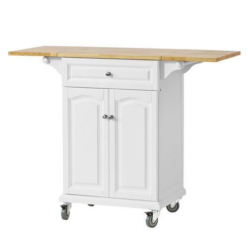 Sobuy® Fkw36-Wn Desserte Table Roulante Meuble De Rangement Pour Cuisine Plan De Travail Extensible