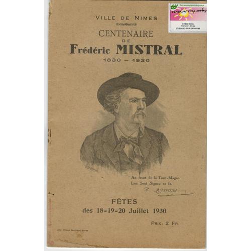 Centenaire De Frédéric Mistral