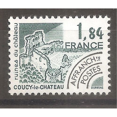Préo 172 (1982) Préoblitéré Monument Ruines De Coucy Le Château 1f84 N** (Cote 1e) (0899)