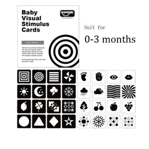 Bebe Stimulation Visuelle Flash Carte Montessori Educatif Noir Blanc Colore Flashcard Contraste Eleve Livre Bambin Jouets Cadeaux A Rakuten