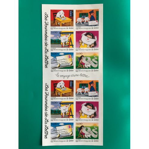 Bloc Feuillet 3071a - 12 Timbres Autocollants - Le Voyage D Une Lettre - Les Journées De La Lettre - Année 1997- Gomme Intacte