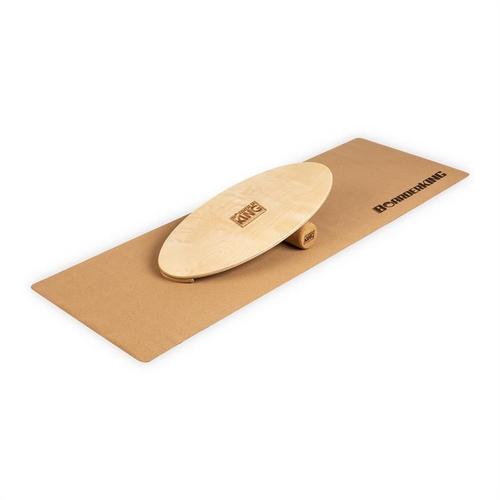 Indoorboard Allrounder Planche D'équilibre + Tapis + Rouleau Bois / Liège Naturel