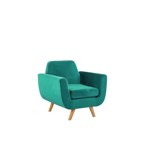 Fauteuil En Velours Vert Housse Amovible Bernes