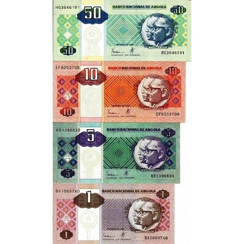 Angola 1999-2011 Lot De 4 Billets Neuf Unc