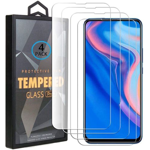 4 Pack Verre Trempé Protector Huawei Y9 Prime 2019, [9h Dureza, Anti-Scratch] Transparente Screen Protector Film Trempé Huawei Y9 Prime 2019