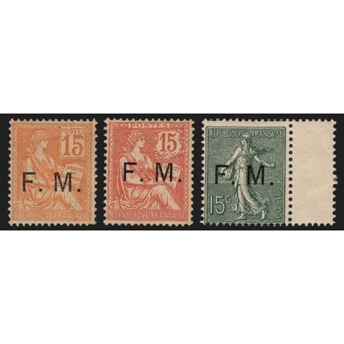 Franchise Militaire Surchargés F.M. Neufs * Avec Trace De Charnière