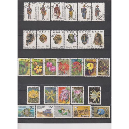 42 Timbres Tanzanie Obliteres & Neufs** De 1967 À 1995