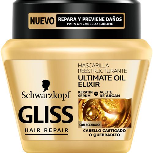 Schwarzkopf Gliss Hair Repair Ultimate Oil Elixir Reestructurant Mask 300ml 