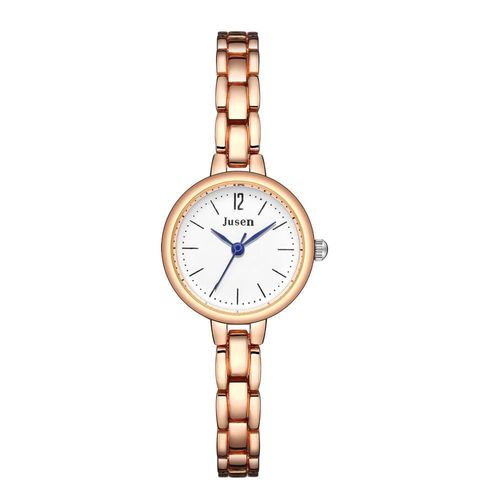 Montre De Luxe En Acier Inoxydable Pour Femmes, Bracelet En Or Rose, Décontracté, Simple, Petite Horloge