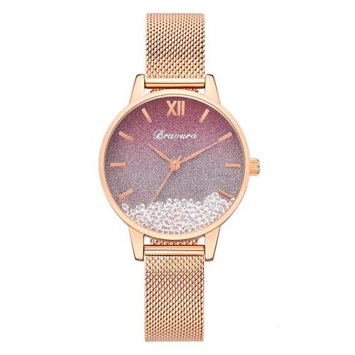 Montres De Luxe À Strass Pour Femmes, Montre-Bracelet À Quartz En Acier Inoxydable, Design À Cadran Ciel Étoilé, À La Mode, Cadeaux