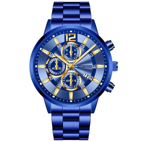 Hommes De Luxe Montre Horloge Mode Mâle En Acier Inoxydable Bracelet Réglable Quartz Montre-Bracelet Affaires Date Sport Montres Rel