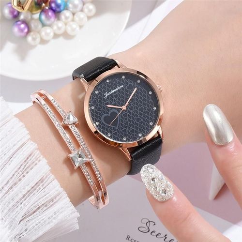Montre À Quartz Rétro Pour Femmes, Petite Montre-Bracelet Vintage En Cuir, De Couleur Verte, Simple Et Fraîche, À La Mode