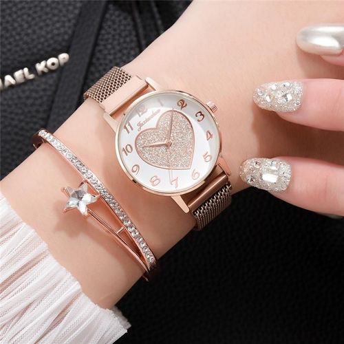 Montre Rétro Numérique Pour Femmes, Petite Montre-Bracelet À Quartz De Qualité Simple Avec Boucle Magnétique