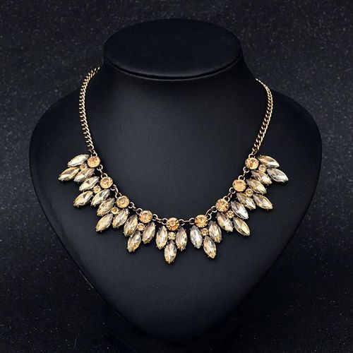 Collier Exagéré Pour Femmes, Accessoires De Mariée, Mode Exquise, Verre Cristal, Chaîne Courte, Accessoires Féminins, Livraison Grat