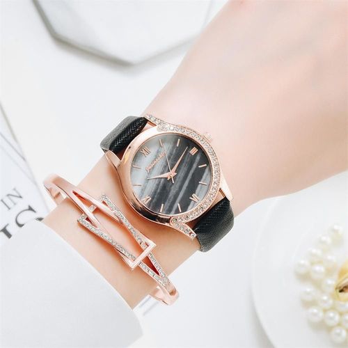 Montres De Luxe En Diamant Pour Femmes, Montre-Bracelet À Quartz, Design Élégant, Cadran Coquille, Cadeau Simple
