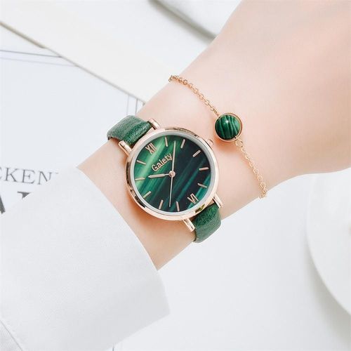 Montre De Luxe Rétro Pour Femmes, Design Ultra Fin, Montre-Bracelet À Quartz En Cuir Simple, Or Rose, Mode 2020
