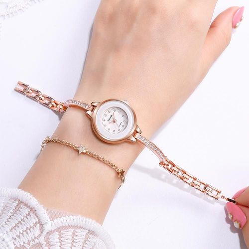 Montres De Luxe Pour Femmes, Montre-Bracelet En Diamant, Simple, Aiguille, Argent, Quartz