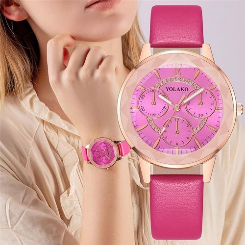 Montres Classiques Pour Femmes, Montre-Bracelet De Luxe Diamant, En Cuir, Décontracté