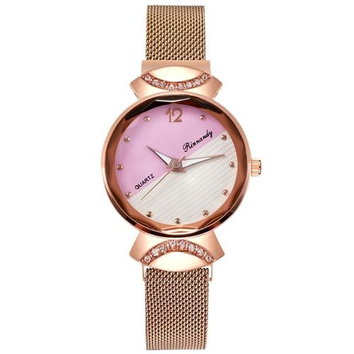 Montres À Surface Multicolore Pour Femmes, Montre-Bracelet À Quartz À La Mode, Boucle Magnétique, Élégante Diamant, Pour Dames