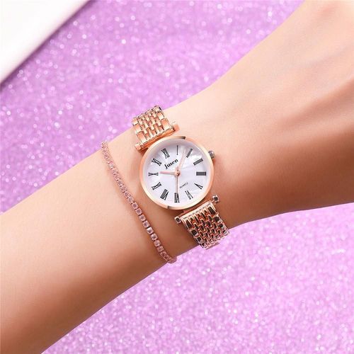 Montre-Bracelet En Acier Inoxydable Pour Femmes, Or Rose, Top Marque De Luxe, Décontracté, Marbre, Quartz, Collection 2020