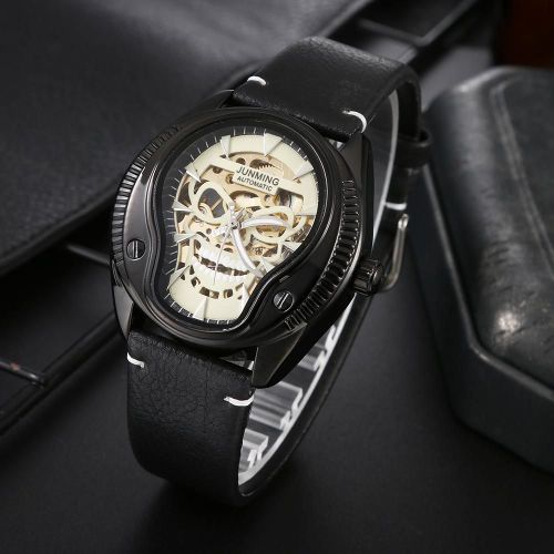 Montres Mécaniques Pour Hommes, Montre-Bracelet En Maille Et Acier, Automatique, Or, Transparent, Squelette, Heure Masculine