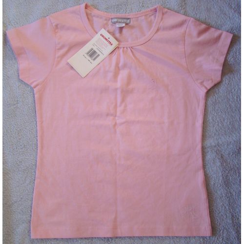 Tee Shirt Rose Orchestra Neuf Taille 10 Ans