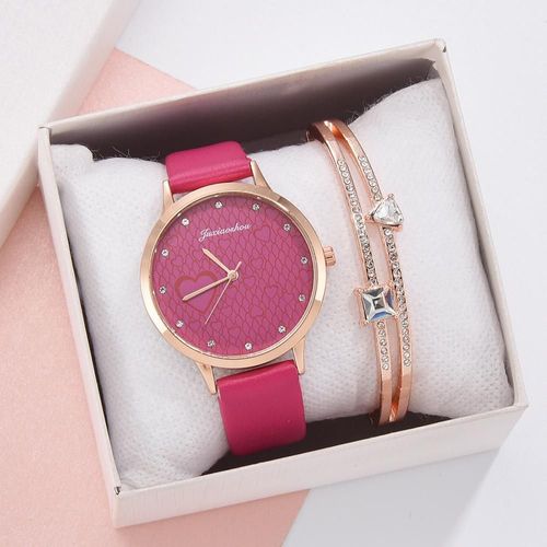 Orologio Donna Bracelet En Cuir De Mode Montre-Bracelet Pour Femmes Femmes Montres Ensemble De Luxe Montre À Quartz Horloge Dames Re