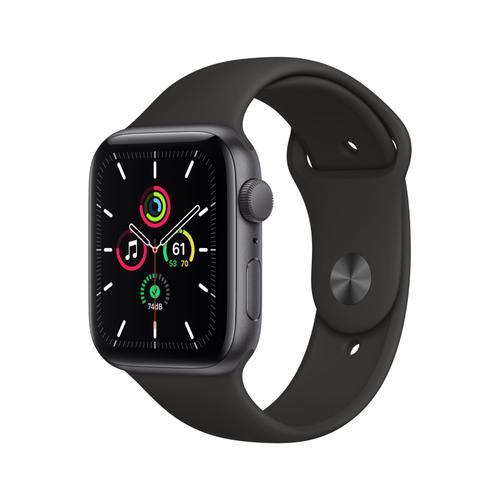 Apple Watch Se (Gps) - Boitier 44 Mm Aluminium Gris Avec Bracelet Sport Noir