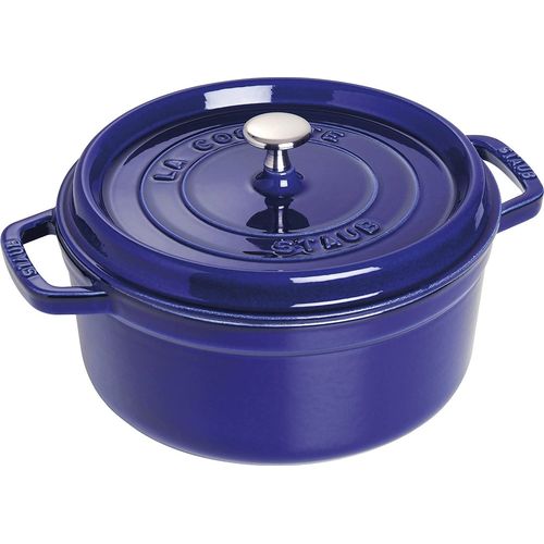 Cocotte En Fonte Staub Ronde 24 Cm 3,8 L Bleu Foncé