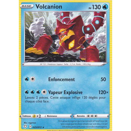 Carte Pokemon - Volcanion - 025/072 - Rare - Épée Et Bouclier 4,5 - Destinées Radieuses