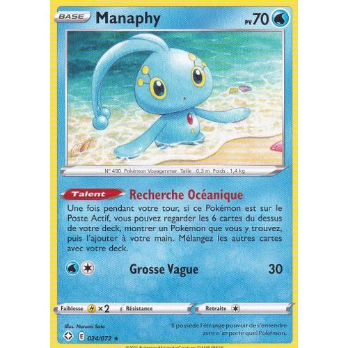 Carte Pokemon - Manaphy - 024/072 - Rare - Épée Et Bouclier 4,5 - Destinées Radieuses