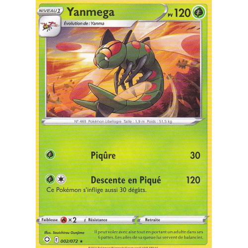 Carte Pokemon - Yanmega - 002/072 - Rare - Épée Et Bouclier 4,5 - Destinées Radieuses