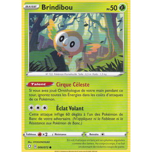 Carte Pokemon - Brindibou - 006/072 - Épée Et Bouclier 4,5 - Destinées Radieuses