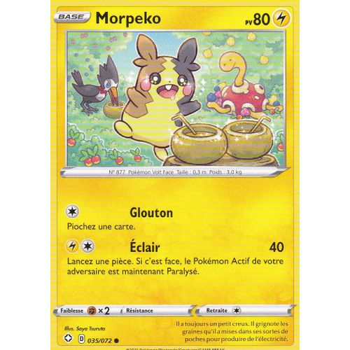 Carte Pokemon - Morpeko - 035/072 - Épée Et Bouclier 4,5 - Destinées Radieuses