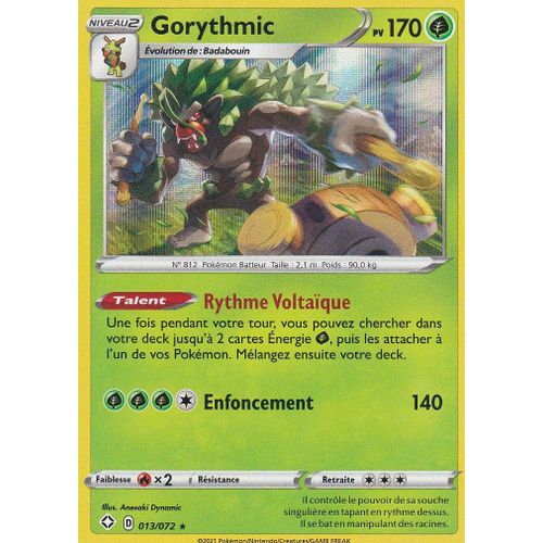 Carte Pokemon - Gorythmic - Holo-Rare - 013/072 - Épée Et Bouclier 4,5 - Destinées Radieuses