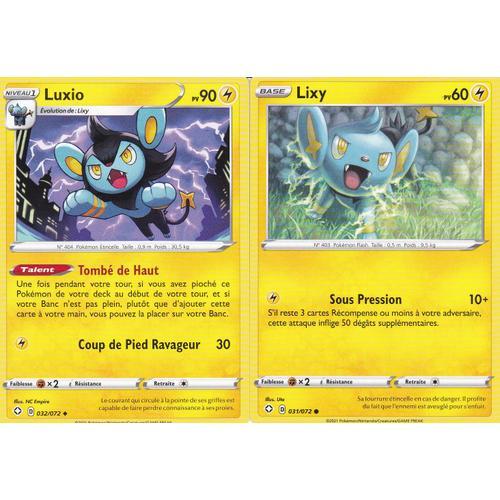 2 Cartes Pokemon - Luxio - 032/072 + Lixy - 031/072 - Épée Et Bouclier 4,5 - Destinées Radieuses