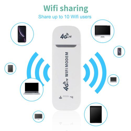 ZJMle WiFi pour ordinateur Portable, adaptateur réseau 4G LTE, Modem Stick avec emplacement pour carte SIM, routeur sans fil 150Mbps pour voyage